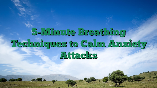 5-Minute Breathing Techniques to Calm Anxiety Attacks