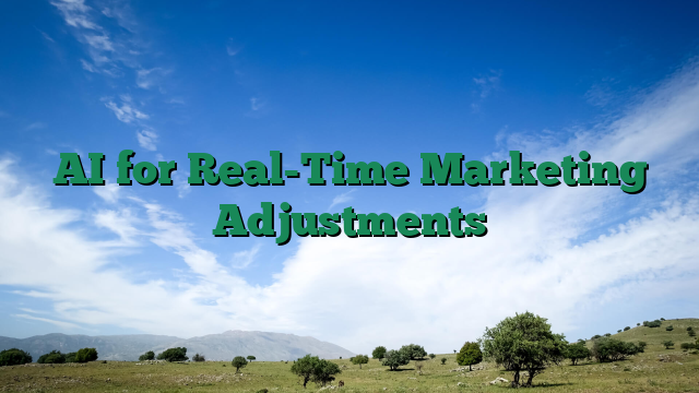 AI for Real-Time Marketing Adjustments