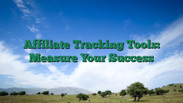 Affiliate Tracking Tools: Measure Your Success