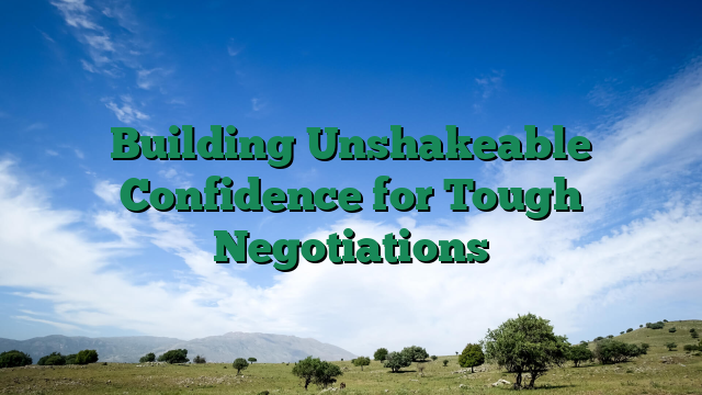 Building Unshakeable Confidence for Tough Negotiations