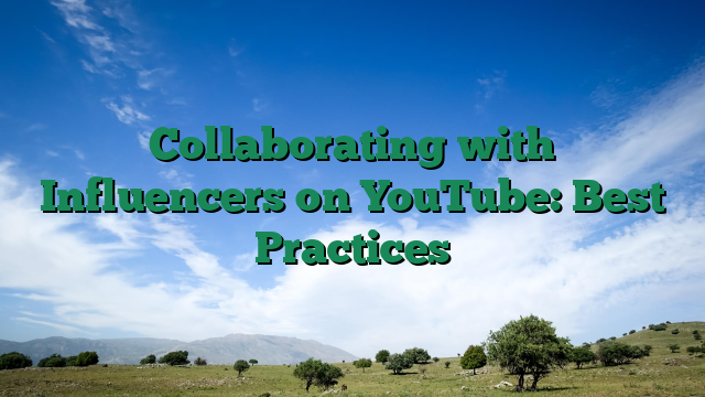Collaborating with Influencers on YouTube: Best Practices