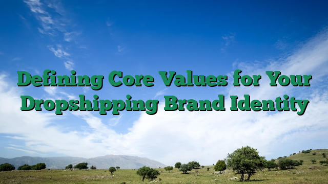 Defining Core Values for Your Dropshipping Brand Identity