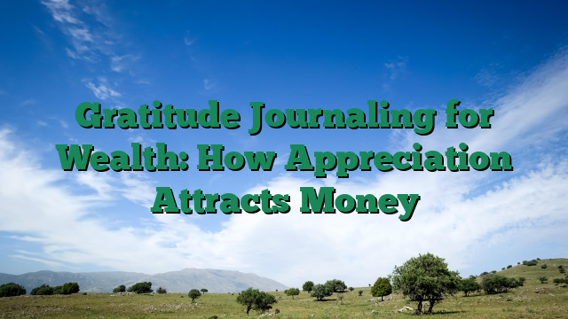 Gratitude Journaling for Wealth: How Appreciation Attracts Money