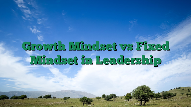 Growth Mindset vs Fixed Mindset in Leadership