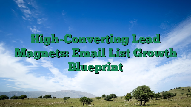 High-Converting Lead Magnets: Email List Growth Blueprint