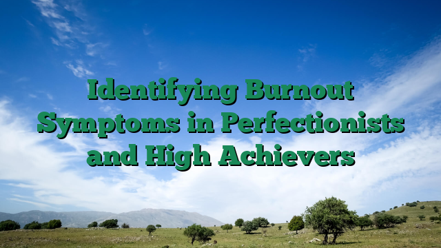 Identifying Burnout Symptoms in Perfectionists and High Achievers