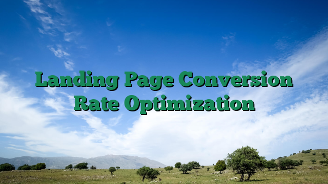 Landing Page Conversion Rate Optimization