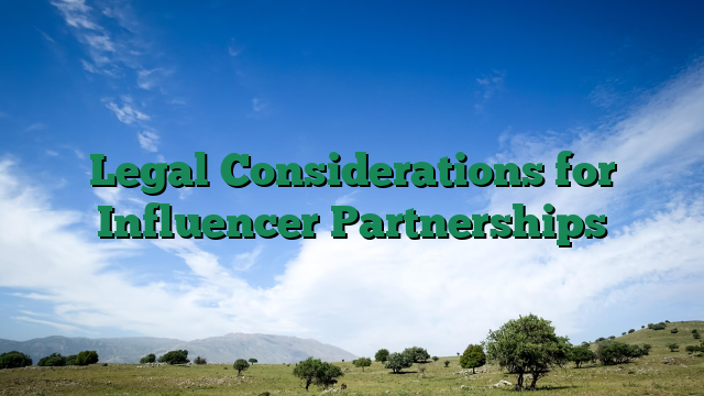Legal Considerations for Influencer Partnerships