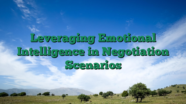 Leveraging Emotional Intelligence in Negotiation Scenarios