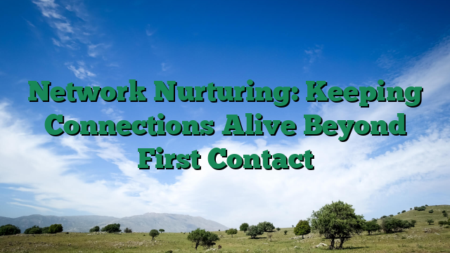 Network Nurturing: Keeping Connections Alive Beyond First Contact