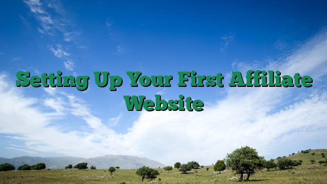 Setting Up Your First Affiliate Website