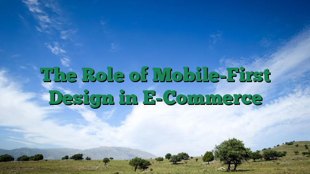 The Role of Mobile-First Design in E-Commerce