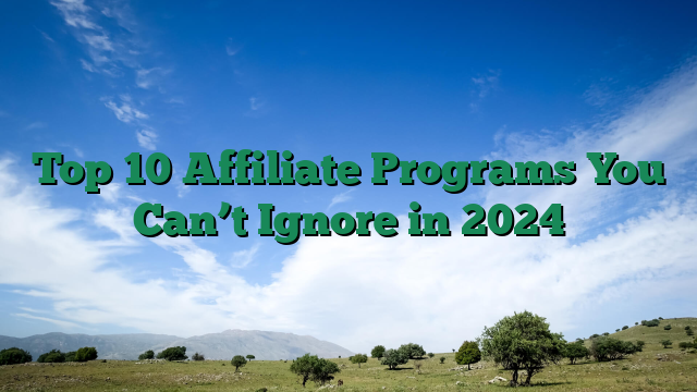 Top 10 Affiliate Programs You Can’t Ignore in 2025