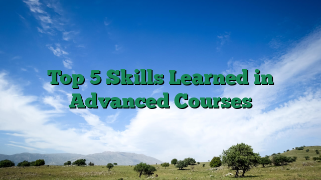 Top 5 Skills Learned in Advanced Courses