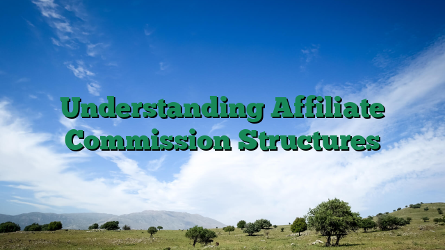 Understanding Affiliate Commission Structures