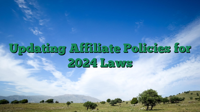 Updating Affiliate Policies for 2024 Laws