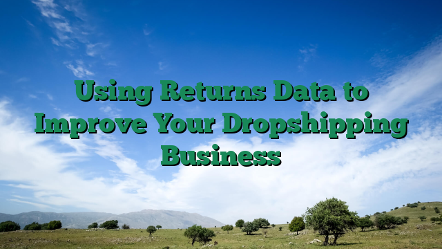 Using Returns Data to Improve Your Dropshipping Business