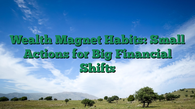 Wealth Magnet Habits: Small Actions for Big Financial Shifts