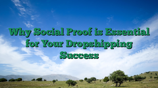 Why Social Proof is Essential for Your Dropshipping Success