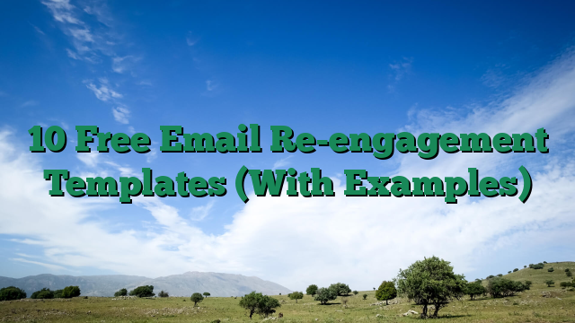 10 Free Email Re-engagement Templates (With Examples)