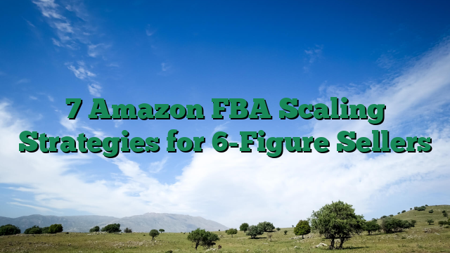 7 Amazon FBA Scaling Strategies for 6-Figure Sellers