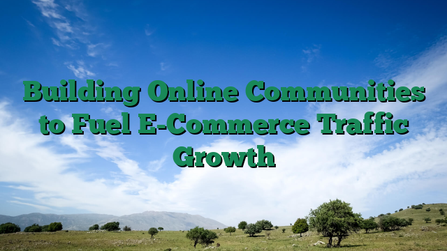 Building Online Communities to Fuel E-Commerce Traffic Growth