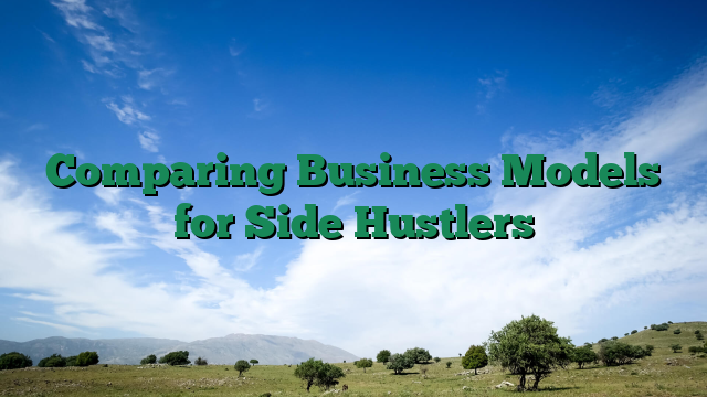 Comparing Business Models for Side Hustlers