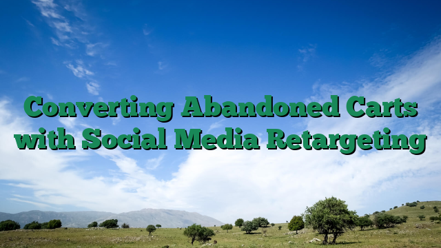 Converting Abandoned Carts with Social Media Retargeting