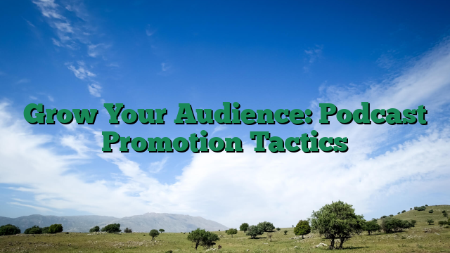Grow Your Audience: Podcast Promotion Tactics