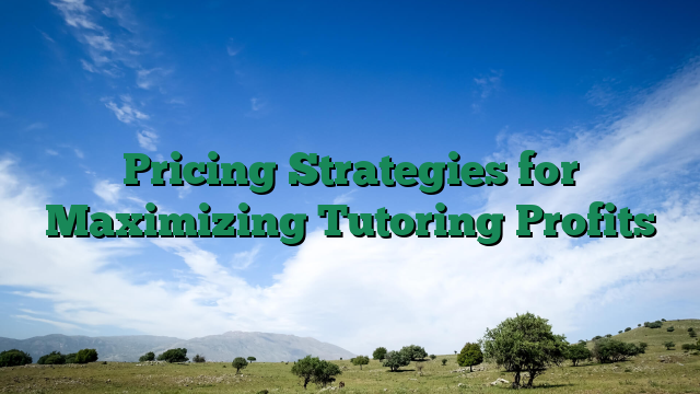 Pricing Strategies for Maximizing Tutoring Profits
