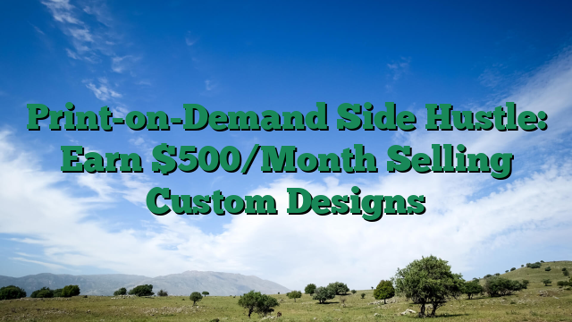 Print-on-Demand Side Hustle: Earn $500/Month Selling Custom Designs