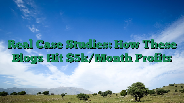 Real Case Studies: How These Blogs Hit $5k/Month Profits