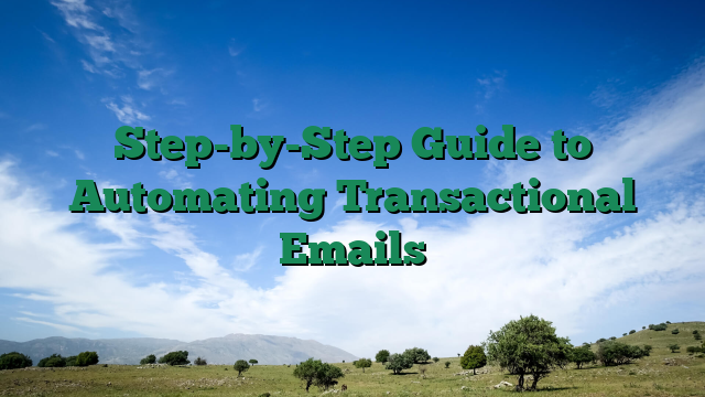 Step-by-Step Guide to Automating Transactional Emails