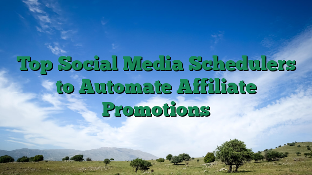 Top Social Media Schedulers to Automate Affiliate Promotions