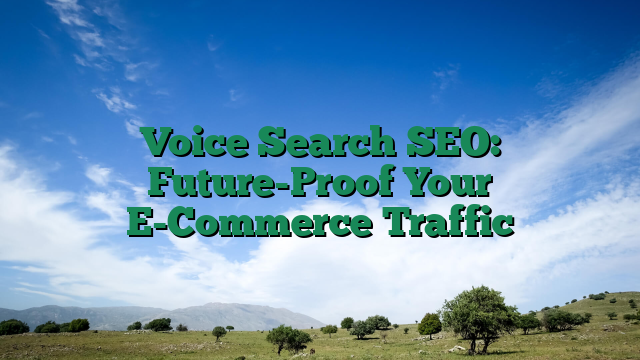 Voice Search SEO: Future-Proof Your E-Commerce Traffic
